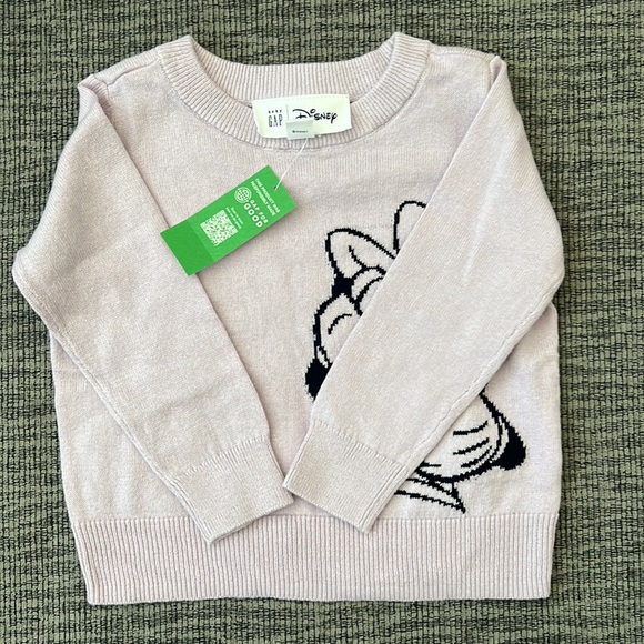 💜 BNWT baby Gap | Disney Minnie Mouse Lavender Intarsia Sweater RRP $39.99 💜 - Picture 3 of 7